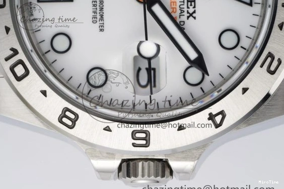 MiroTime 0117 Versatile Explorer II 42mm 216570 Black 904L SS JDF 1:1 Best Edition White Dial on Bracelet VR3285 CHS V 2174